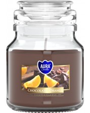 Αρωματικό κερί σε βάζο Bispol Aura - Chocolate-Orange, 120 g -1