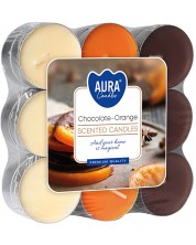 Αρωματικά κεριά Ρεσώ  Bispol Aura - Σοκολάτα και πορτοκάλι, 18 τεμάχια -1