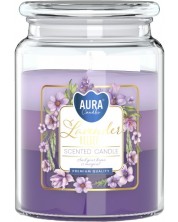 Αρωματικό κερί Bispol Aura - Ηρεμία λεβάντας, 500 g