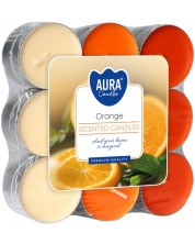 Αρωματικά κεριά ρεσώ  Bispol Aura - Orange, 18 τεμάχια