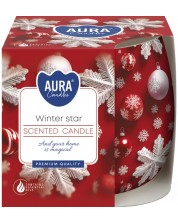 Αρωματικό κερί σε κύπελλο Bispol Aura - Red Winter Star, 100 g, ποικιλία -1