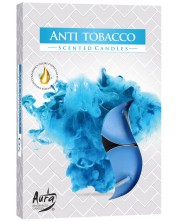 Αρωματικά κεριά τσαγιού Bispol Aura - Anti-tobacco, 6 τεμάχια