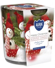 Αρωματικό κερί σε κύπελλο Bispol Aura - Happy Christmas, 100 g