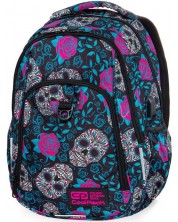 Σχολική τσάντα Cool Pack Strike - Sculls & Roses, με USB υποδοχή
