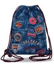 Αθλητική τσάντα με κορδόνι Cool Pack Sprint Badges B - Μπλε