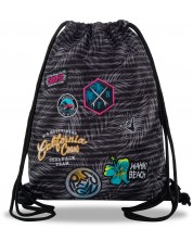 Αθλητική τσάντα με κορδόνι Cool Pack Sprint Badges G - Γκρί