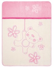 Βρεφική κουβέρτα  Baby Matex - Αρκούδα, ροζ -1