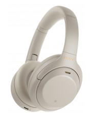Ασύρματα ακουστικά Sony - WH-1000XM4, ANC, ασημί -1