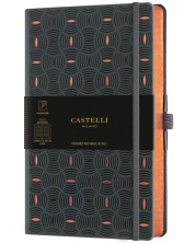 Σημειωματάριο Castelli Copper & Gold - Rice Grain Copper, 13 x 21 cm, με γραμμές