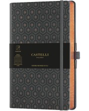 Σημειωματάριο Castelli Copper & Gold - Honeycomb Copper, 13 x 21 cm, με γραμμές -1