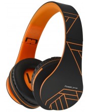 Ασύρματα ακουστικά PowerLocus - P2, μαύρα/πορτοκαλί -1