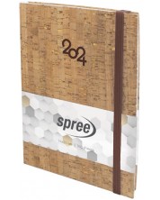 Σημειωματάριο με λάστιχο Spree - Εξώφυλλο από φελλό, 168 φύλλα, 2024