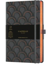 Σημειωματάριο Castelli Copper & Gold - Art Deco Copper, 13 x 21 cm, με γραμμές -1