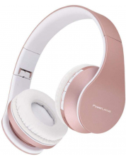 Ασύρματα ακουστικά PowerLocus - P1, ροζ/χρυσό