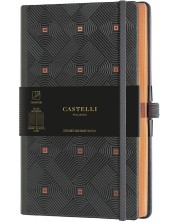 Σημειωματάριο Castelli Copper & Gold - Maya Copper, 13 x 21 cm, με γραμμές