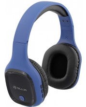 Ασύρματα ακουστικά με μικρόφωνο Tellur - Pulse, μπλε