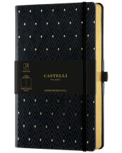 Σημειωματάριο Castelli Copper & Gold - Diamonds Gold, 13 x 21 cm, λευκά φύλλα