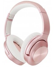 Ασύρματα ακουστικά με μικρόφωνο PowerLocus - CD, ANC, ροζ