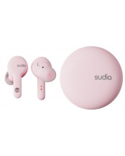 Ασύρματα ακουστικά Sudio - A2, TWS, ANC, ροζ -1