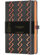 Σημειωματάριο Castelli Copper & Gold - Roman Copper, 9 x 14 cm, με γραμμές -1