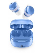 Ασύρματα ακουστικά Cellularline - Music Sound Flow, TWS, μπλε