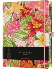 Σημειωματάριο Castelli Eden - Flamingo, 19 x 25 cm, με γραμμές