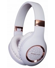 Ασύρματα ακουστικά PowerLocus - P4 Plus, άσπρα/ροζ -1