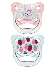 Πιπίλα μωρού Dr. Brown's - PreVent, 0-6 μηνών, 2 τεμάχια, ροζ