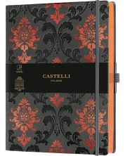 Σημειωματάριο Castelli Copper & Gold - Baroque Copper, 19 x 25 cm, με γραμμές