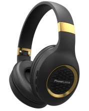 Ασύρματα ακουστικά PowerLocus - P4 Plus, μαύρα/χρυσά -1