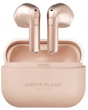 Ασύρματα ακουστικά  Happy Plugs - Hope, TWS, ροζ/χρυσό -1