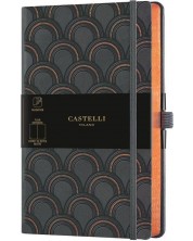 Σημειωματάριο Castelli Copper & Gold - Art Deco Copper, 13 x 21 cm, λευκά φύλλα -1
