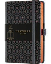 Σημειωματάριο Castelli Copper & Gold - Honeycomb Copper, 9 x 14 cm, λευκά φύλλα