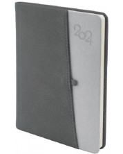 Σημειωματάριο Spree Canberra - Με τσέπη για GSM και στυλό, 168 φύλλα, γραφίτης, 2024 -1