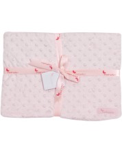 Βρεφική κουβέρτα Interbaby - Coral Fleece, ροζ, 80 х 110 cm -1