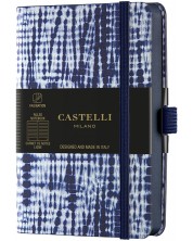 Σημειωματάριο Castelli Shibori - Jute, 9 x 14 cm, με γραμμές