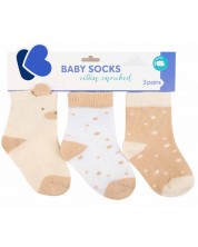 Βρεφικές κάλτσες με τρισδιάστατα αυτιά KikkaBoo -  My Teddy,6-12 μηνών, 3 ζευγάρια -1