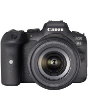 Φωτογραφική μηχανή Mirrorless Canon - EOS R6, RF 24-105mm, f/4-7.1 IS STM, Μαύρη 