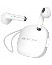 Ασύρματα ακουστικά PowerLocus - PLX1, TWS, λευκό