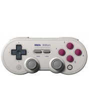 Ασύρματο χειριστήριο 8BitDo - SN30 Pro, Hall Effect Edition, G Classic, White (Nintendo Switch/PC)