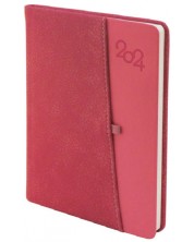Σημειωματάριο Spree Canberra - Με τσέπη για GSM και στυλό, 168 φύλλα, κόκκινο, 2024 -1
