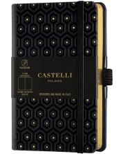 Σημειωματάριο Castelli Copper & Gold - Honeycomb Gold, 9 x 14 cm, λευκά φύλλα -1