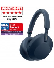 Ασύρματα ακουστικά με μικρόφωνο Sony - WH-1000XM5, ANC, μπλε -1