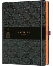 Σημειωματάριο Castelli Copper & Gold - Art Deco Copper, 19 x 25 cm, με επένδυση -1
