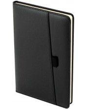 Σημειωματάριο Spree - Με τσέπη για GSM και στυλό, 112 φύλλα, μαύρο -1