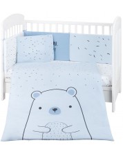 Σετ ύπνου 6 τεμαχίων KikkaBoo -  Bear with me, Blue, 70 х 140 cm	 -1