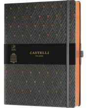 Σημειωματάριο Castelli Copper & Gold - Diamonds Copper, 19 x 25 cm, με γραμμές
