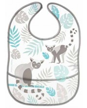 Σαλιάρα μωρού με τσέπη Canpol - Jungle, γκρί -1