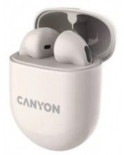 Ασύρματα ακουστικά Canyon - TWS-6, μπεζ -1