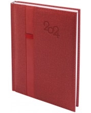 Σημειωματάριο Spree Denim - Με λάστιχο για στυλό, 168 φύλλα, κόκκινο, 2024